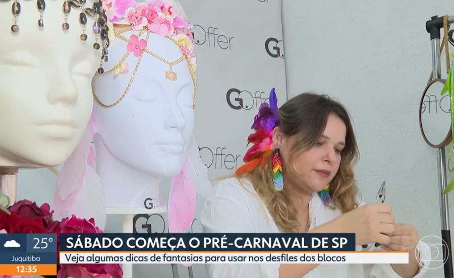 Giovanna em entrevista ao SPTV, da Globo